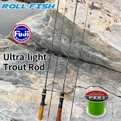 ROLLFISH Caña Ultraligera Trucha – Guías Fuji, Fibra de Carbono