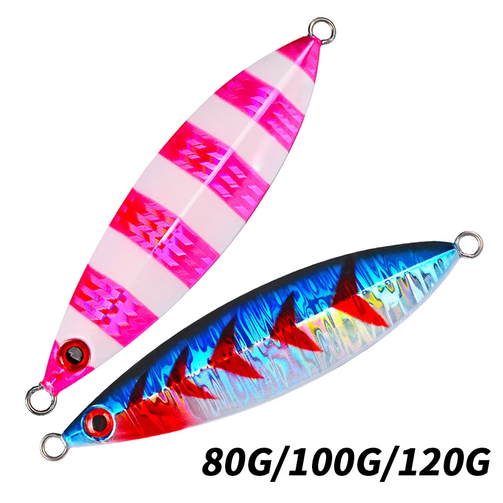 Cucharas de pesca de Metal, señuelos de lanzamiento lento Vertical, noctilucentes, cuchara de Jigging de Metal para atún, lubina, pata de gallo - imagen 3