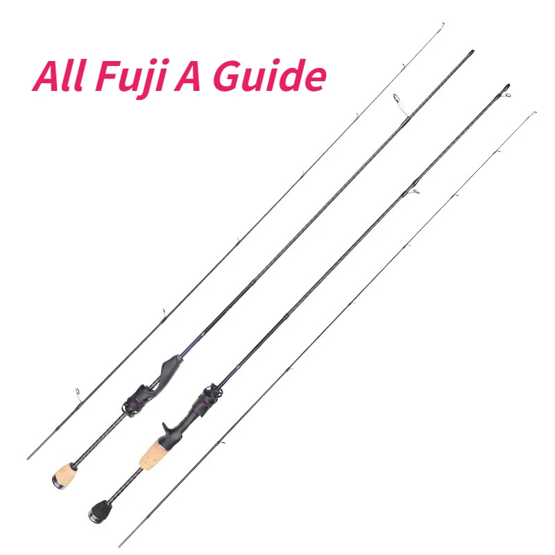 Full Fuji A Guide Super Soft Trout Fishing Rod Ultralight Spinning Casting Lure Pole 1.37m1.51m1.68m1.83m 2 Seciton Lure 1-8g - imagen 5