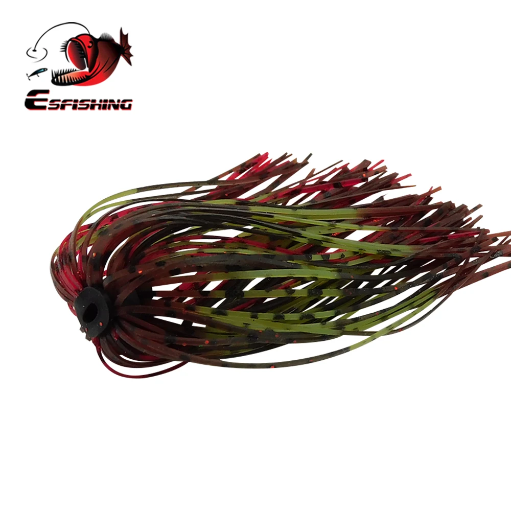 ESFISHING nuevas faldas de silicona 5 uds DIY para señuelo de pesca falda de más color anzuelo de señuelo suave wobbler minnow pesca de Lucio - imagen 2