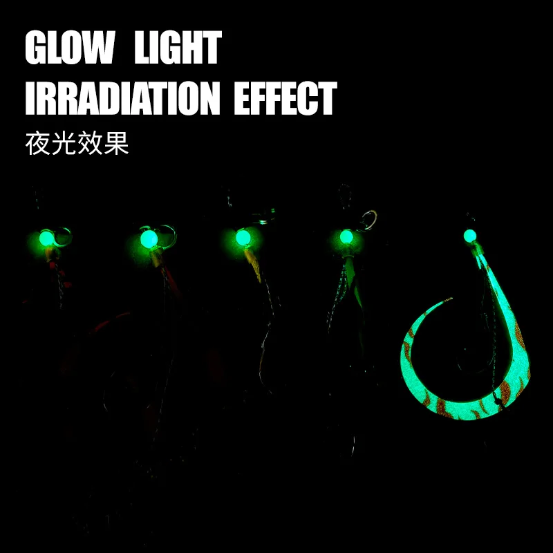 TEASER HK053 3 unids/bolsa pesca en aguas profundas pulpo sepia Jig Head anzuelos de pesca luminosos suaves calamar ganchos de falda de silicona - imagen 4