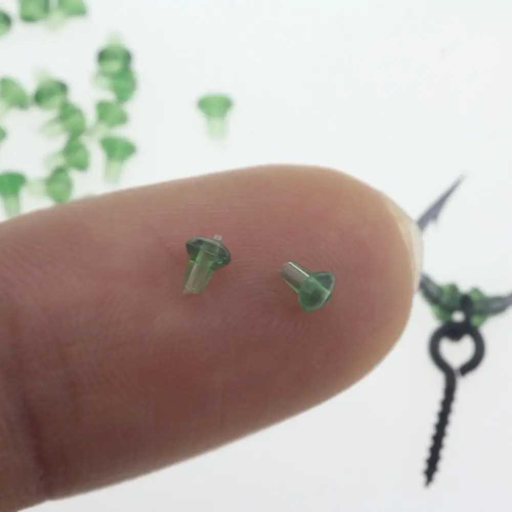 50 Uds tornillo Chod Rigs anzuelo de pesca tapón de cebo goma PVC gancho de pesca cuentas anzuelo tapón accesorios de pesca