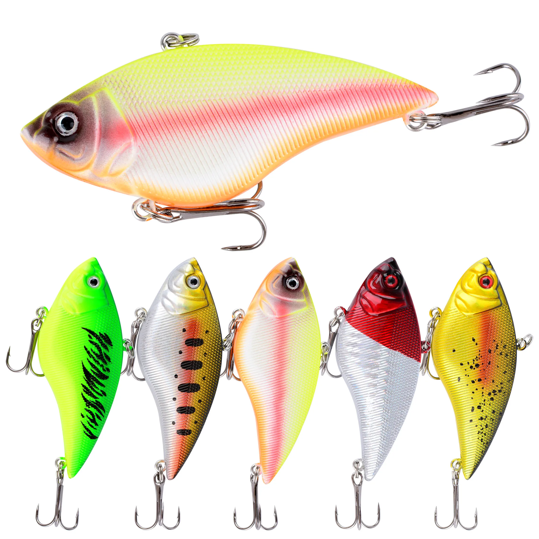 Señuelo de Pesca VIB, 7,3 cm, 15g, cebo Artificial de plástico, anzuelos triples, Peche, Lucio, Trolling, aparejos de Pesca, 1 ud.