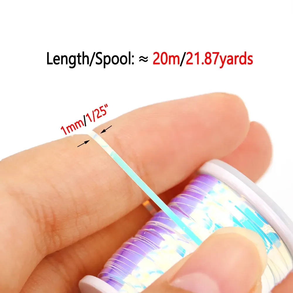 Oropel Mylar Bimoo holográfico para atar moscas - imagen 2