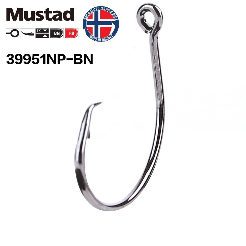 Mustad 39951NP-BN Demon 6 #-8/0 círculo de agua salada ganchos de pesca con púas afiladas - imagen 3