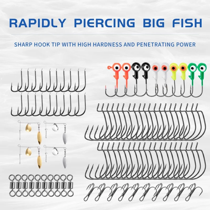 Juego de Señuelos de Pesca de piezas, Kit de cebo de silicona suave para agua dulce, Wobbler Artificial, plantilla de Metal, cucharas, anzuelo, accesorios de pesca, 350 - imagen 5