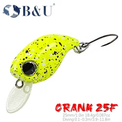 B&U Mini Crankbait para Trucha – Señuelo Rígido de Agua Dulce