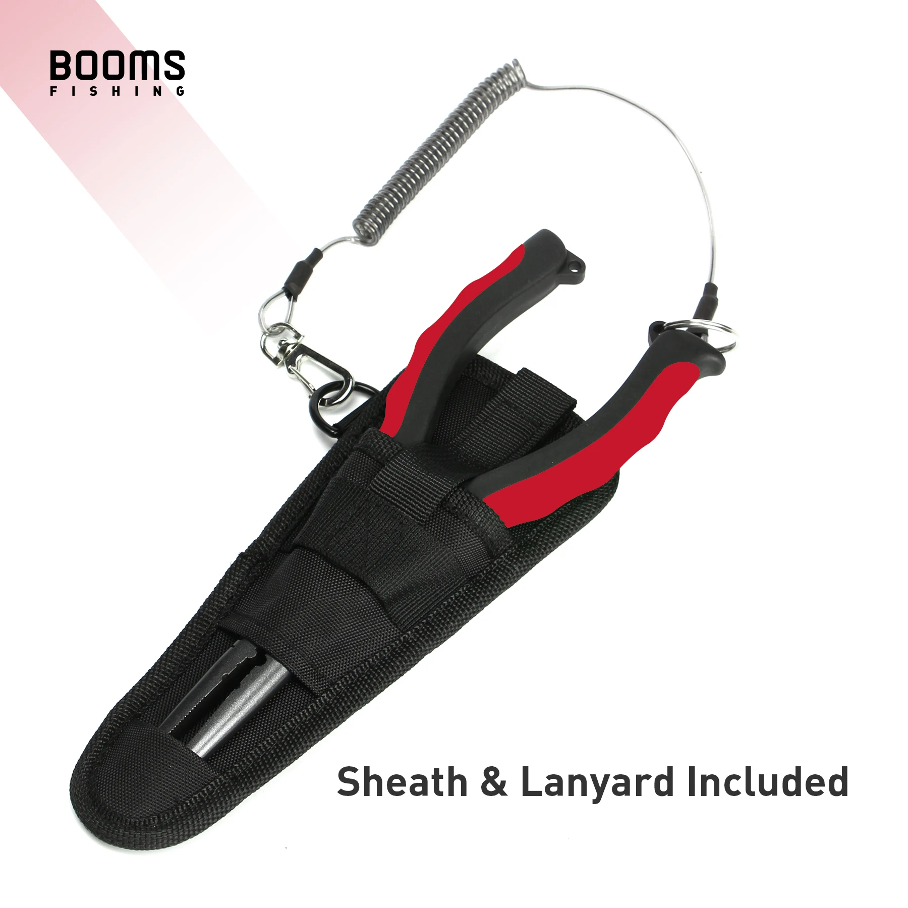 Booms Fishing T04RB1 Cordón retráctil con mosquetón para pesca - imagen 2
