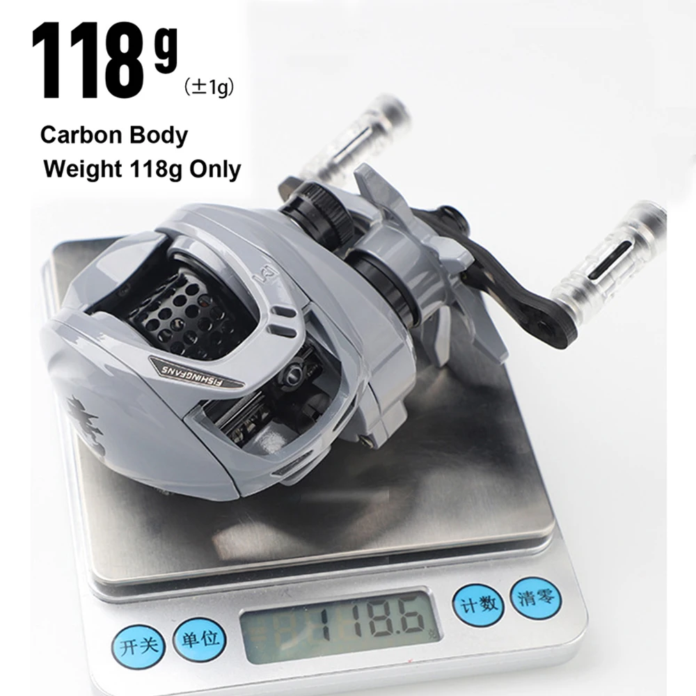 Carrete Baitcasting ultraligero Fishingfans – Carbono 7.2:1 10+1BB - imagen 3