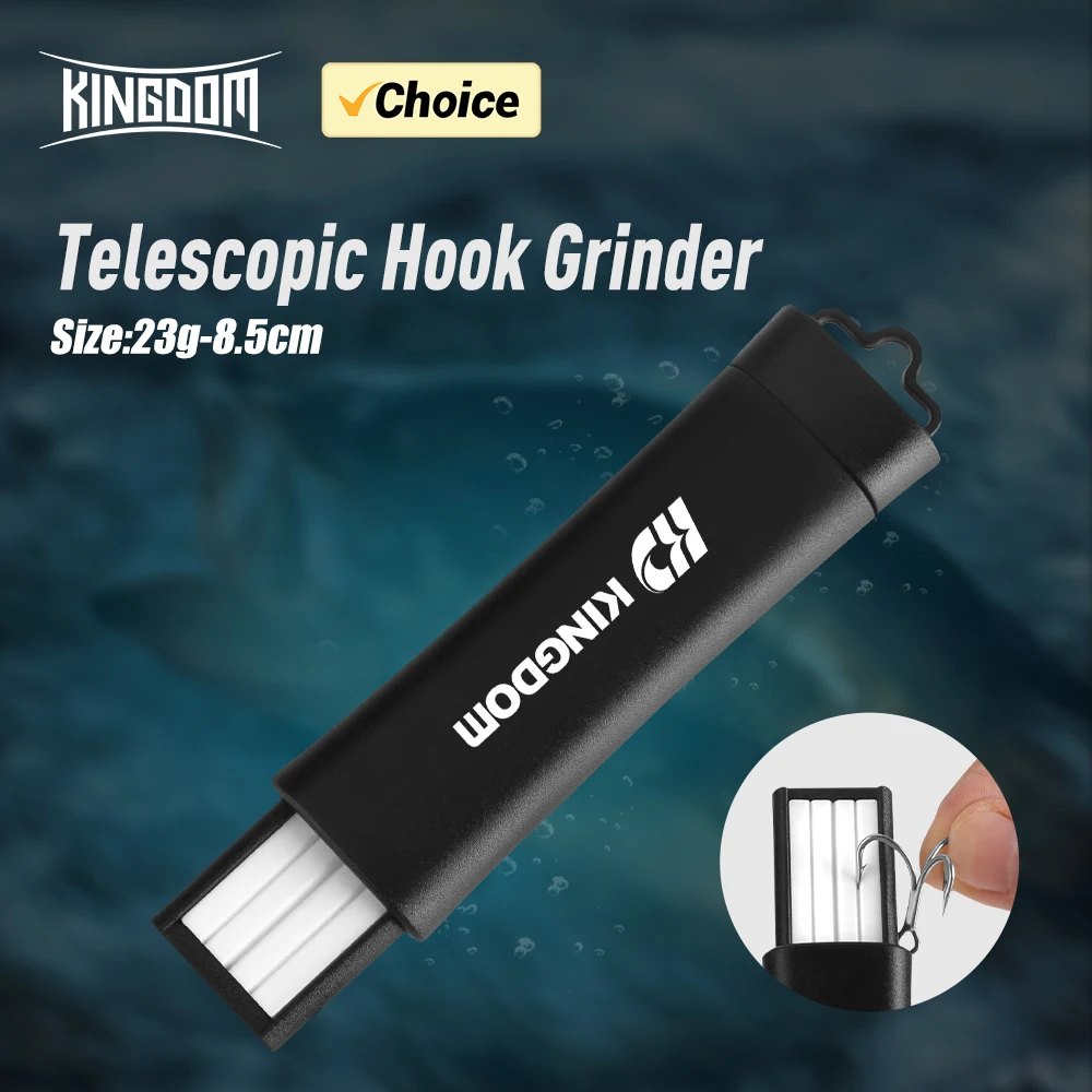 Kingdom Afilador de anzuelos mini telescópico de bolsillo