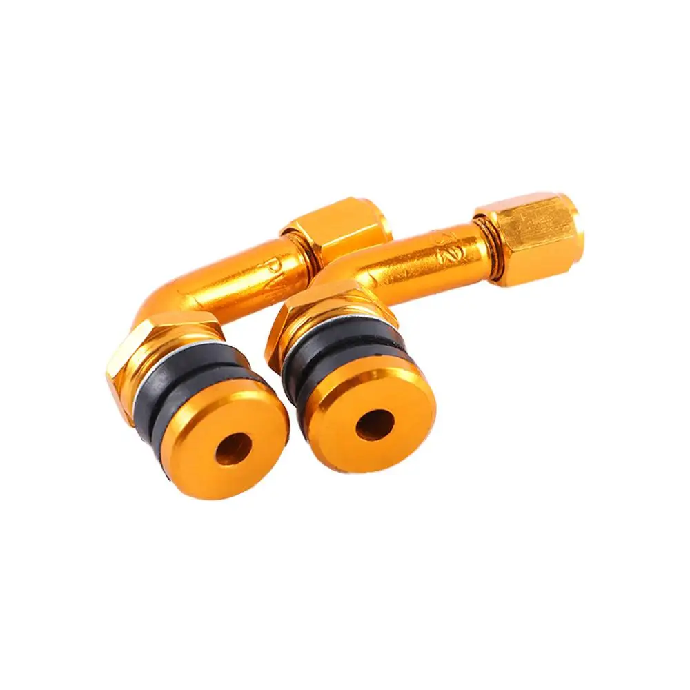 Vástagos de válvula de neumático de motocicleta, aleación de aluminio, CNC, 90 grados, tapa de vástago, 2 piezas - imagen 2