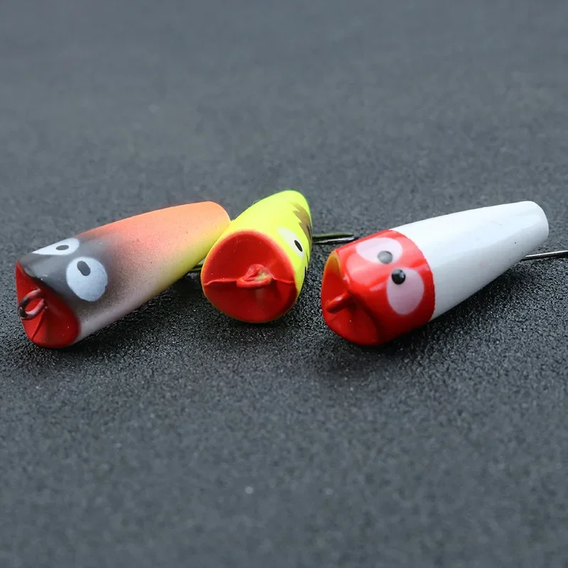 Señuelo Popper Poper flotante barato, anzuelos de manivela, mini cebos de pesca popper, aparejos de pesca, 2,5 cm, 1,5g - imagen 5