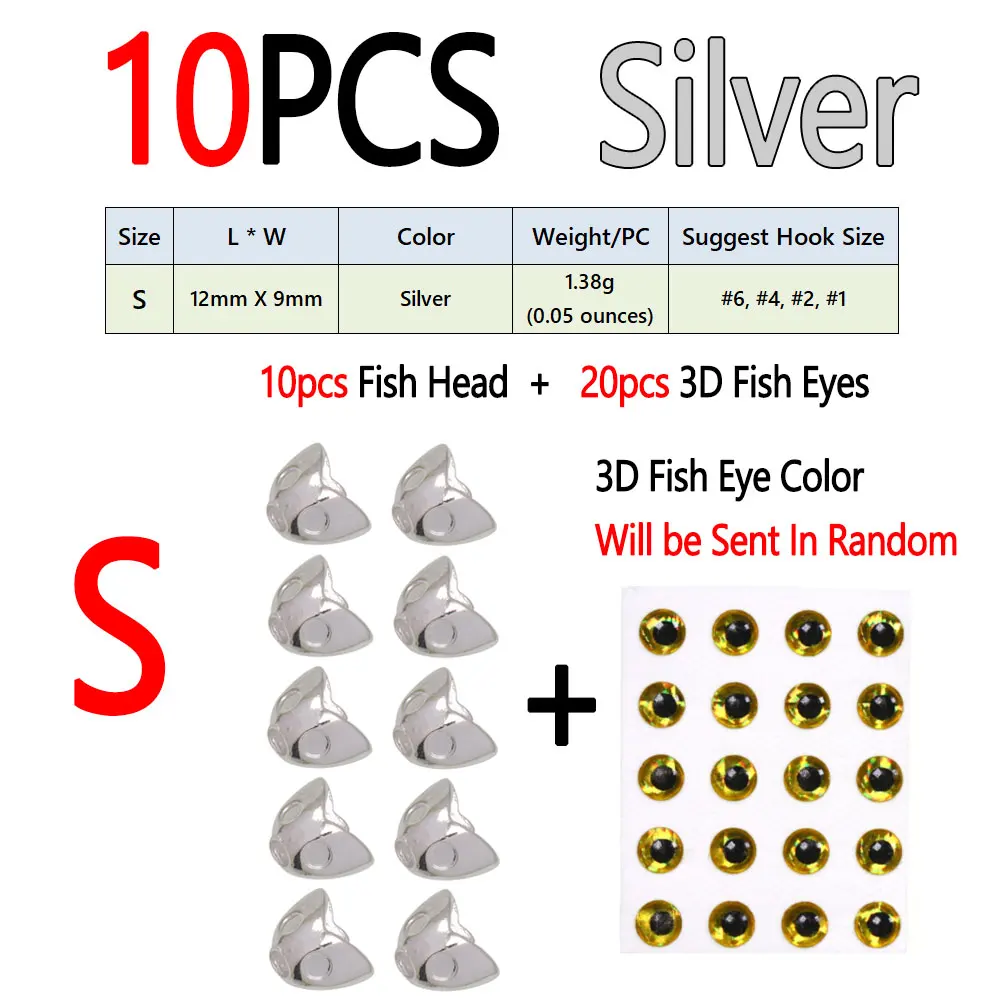 10pcs Silver S