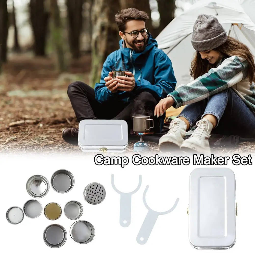 Coleccionistas extra raros reutilizables, café para acampar, fácil de limpiar, Mini utensilios de cocina para campamento, juego multiusos con tazas para ollas de campamento - imagen 2