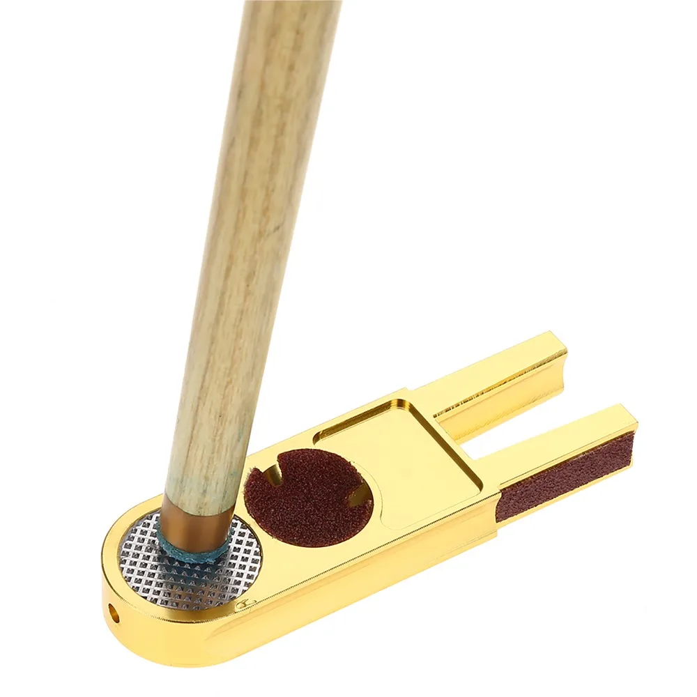 Herramienta multifunción, recortador de puntas de taco de billar portátil en forma de U, moldeador de puntas de taco de billar, aleación de aluminio compacta - imagen 5