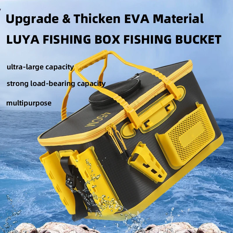 NUNATAK-caja de pesca con mosca para trucha, cubo para pesca viva, 40CM/45CM/50CM, caja multifuncional, almacenamiento, barril de pesca, caja de pesca dura - imagen 5