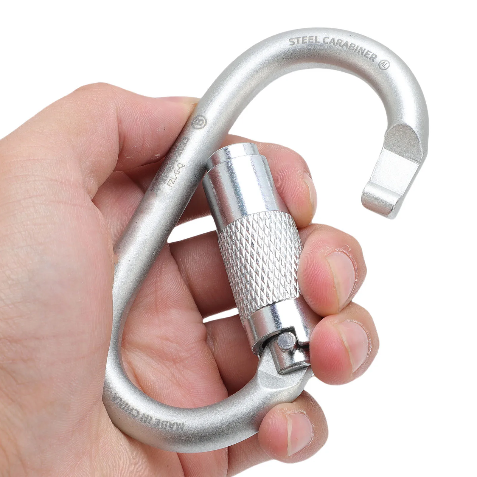 Mosquetón de Seguridad Aluminio con Bloqueo Automático para Pesca - imagen 5