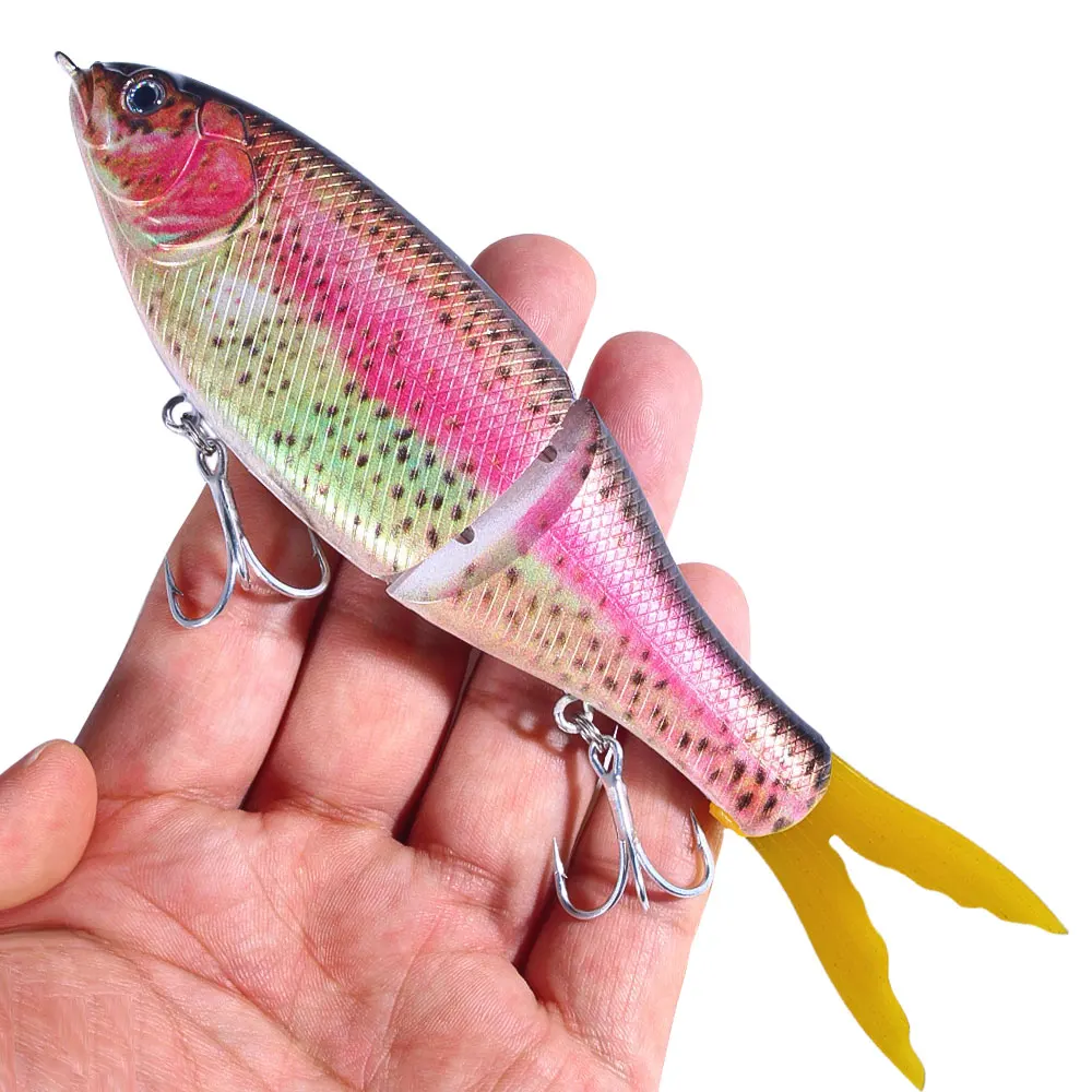 Cola silicona articulada Swimbait 2 secciones para lubina y lucio