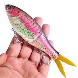 Cola silicona articulada Swimbait 2 secciones para lubina y lucio