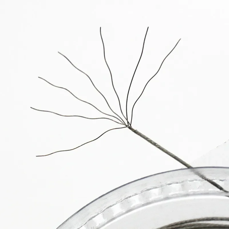 Línea de pesca de mar súper fuerte de 7 hebras, línea de pesca trenzada de 10m, hilo trenzado negro, 7 trenzas, Cable de 10LBS-200LBS con broche - imagen 3