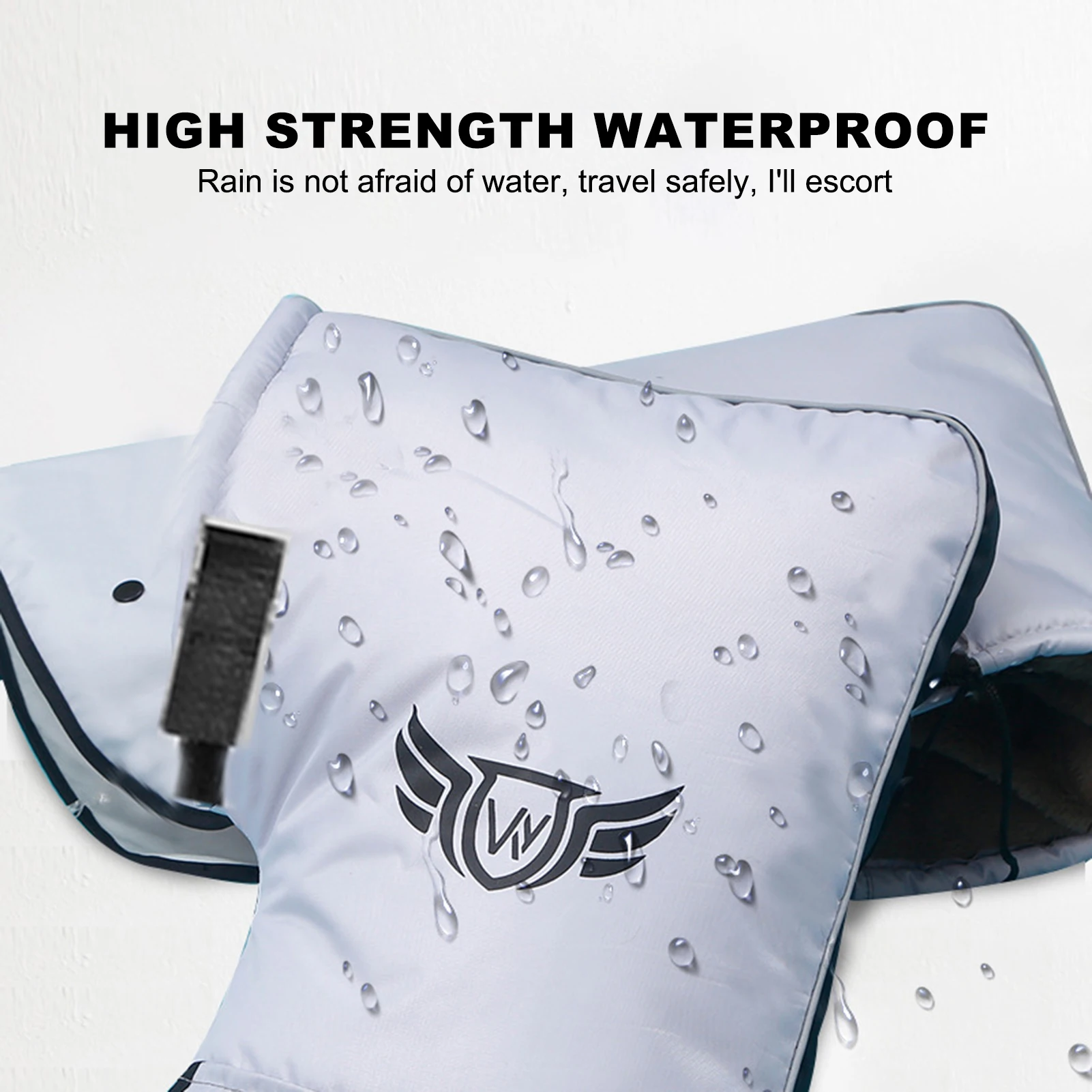 Guantes impermeables para manillar de invierno, guantes a prueba de viento para ciclismo al aire libre, accesorios para motocicleta, bicicleta eléctrica, Scooter - imagen 5