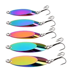 Señuelo tipo cuchara de Metal para Pesca, cebos duros, cebos para lubina, cuchara dorada plateada, aparejos de Pesca Wobblers Isca Artificial, 3g-28g, 1 ud.