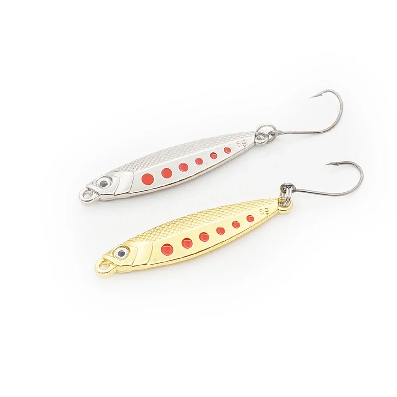 1 Uds nuevo Metal Jigging trucha cuchara Señuelos de Pesca Wobblers Spinner cebos Shads lentejuelas para Pesca de carpa Pesca Iscas Artificiais - imagen 5