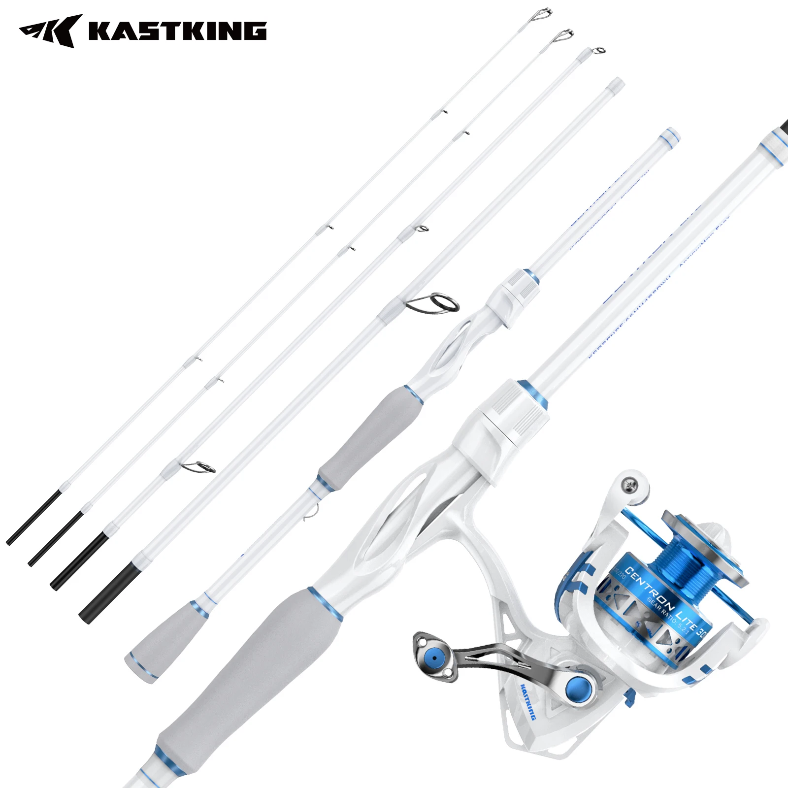 KastKing Centron Lite caña y carrete spinning plegable de IM6