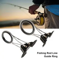 Guías de línea de caña de pescar plegables, anillo guía resistente al desgaste de acero inoxidable, anillo de ojo telescópico, accesorios para aparejos de pesca, 1 Uds.