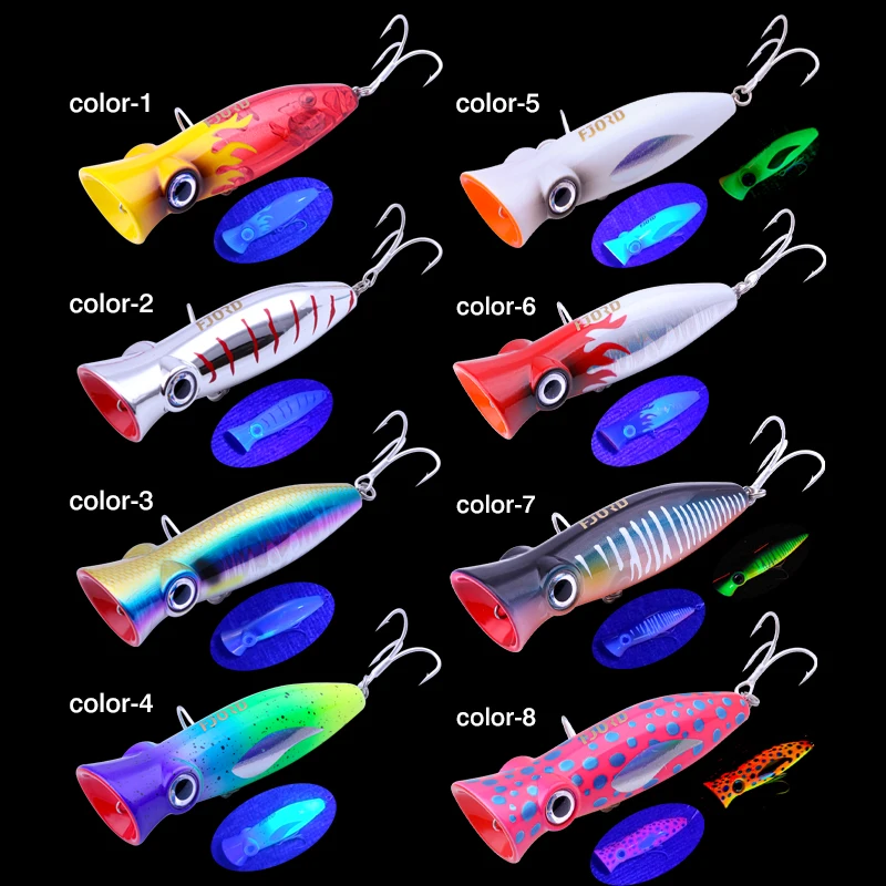 Popper FJORD Glow – Swimbait de superficie para lucio y lubina - imagen 5