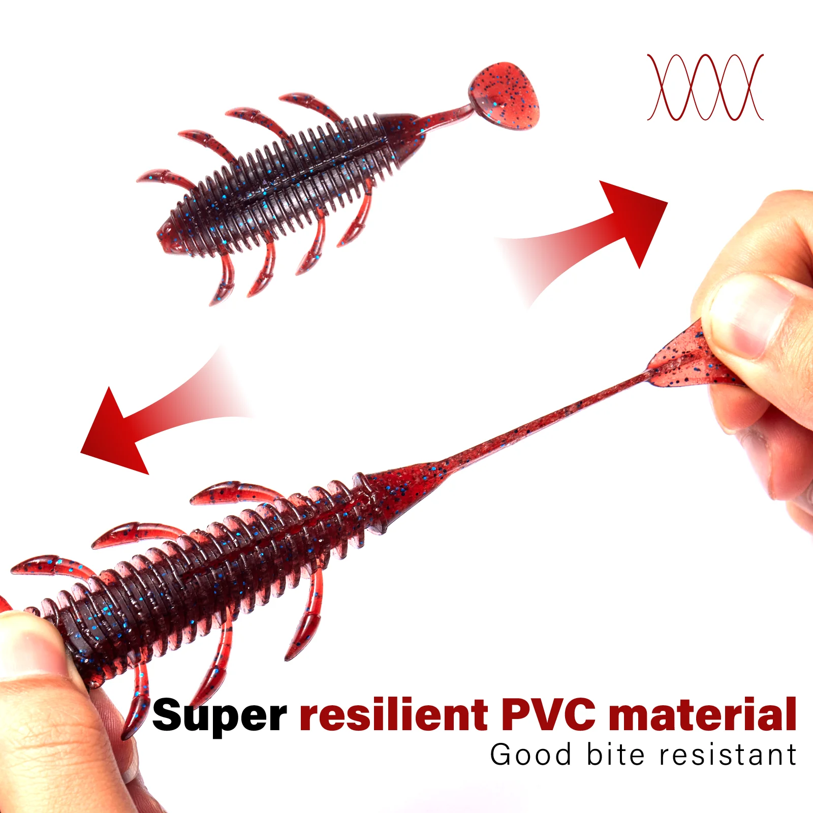 SOLOKING-Kit de Señuelos de Pesca, lote de 6 unidades, señuelos blandos de 8,3g y 83mm, cebo de pesca de lubina, Swimbait - imagen 5