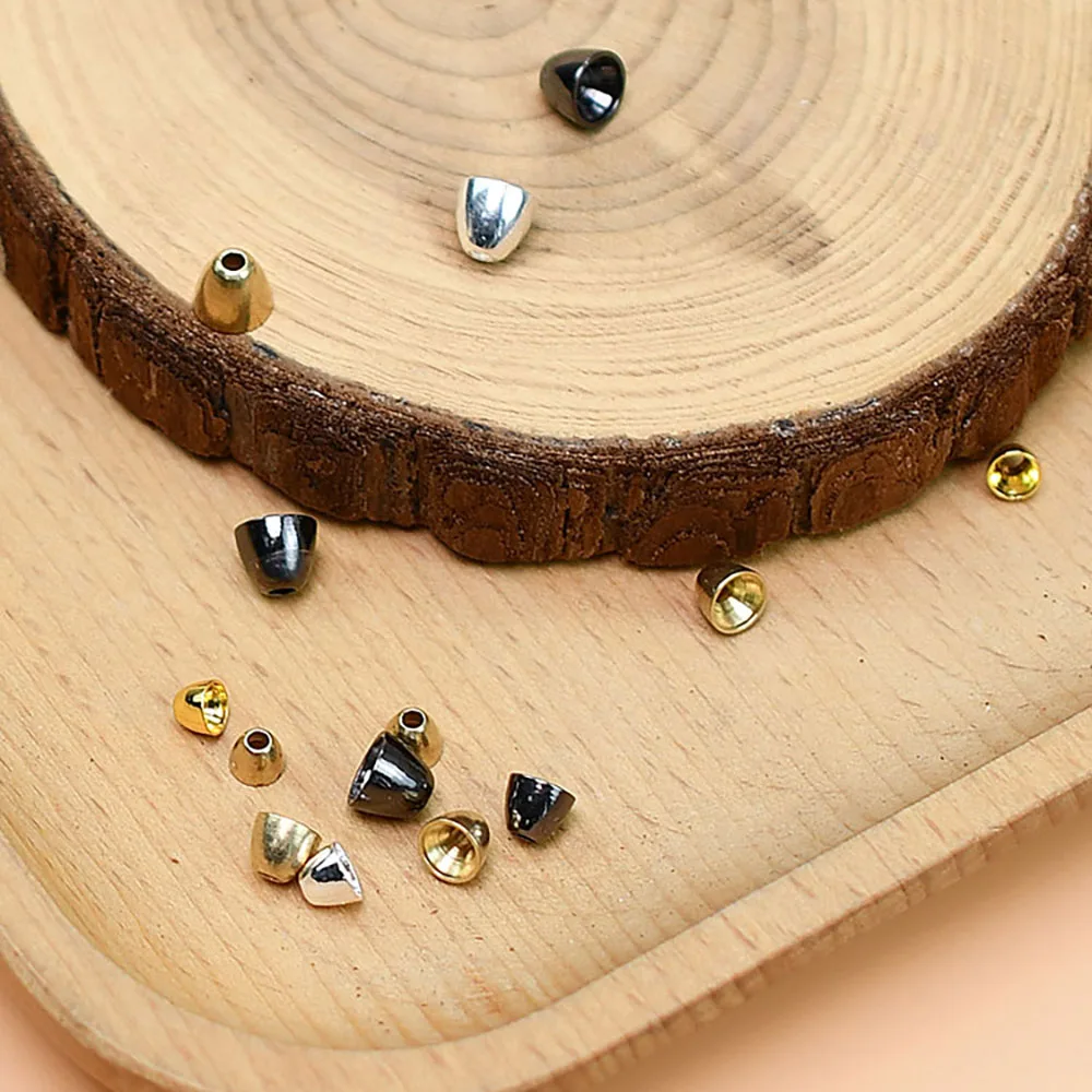 16 Uds. De latón, níquel, plata, cabezas de cono dorado, tubo, serpentinas para moscas, pececillos, moscas de agua salada, atado de Material de señuelo - imagen 5