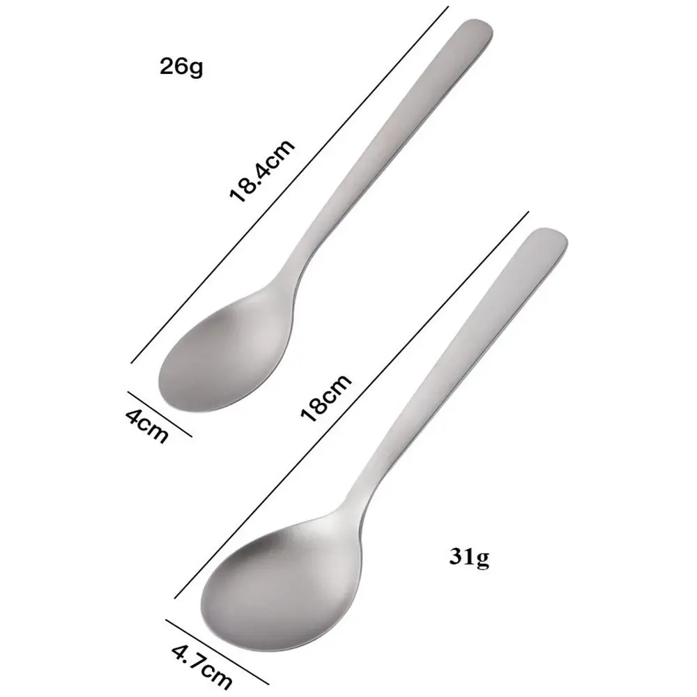 Cuchara Titanio Mango Largo – Cubierto Ultraligero Camping y Pesca - imagen 4