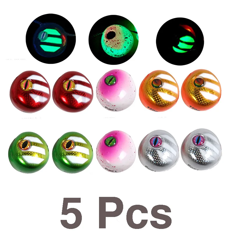 Jig Head luminoso con anzuelo para pesca marina vinilo - imagen 2