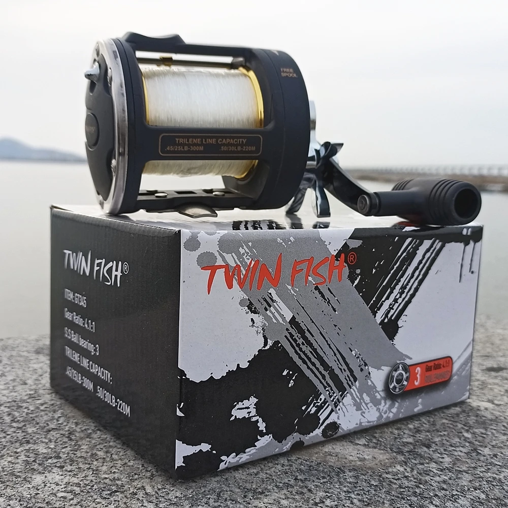 Fire Maple GT345 Boat700 carrete de pesca de barco fuerte, carrete de fundición pesada, carrete de arrastre de agua salada con línea de pesca jigging max 14kg - imagen 5