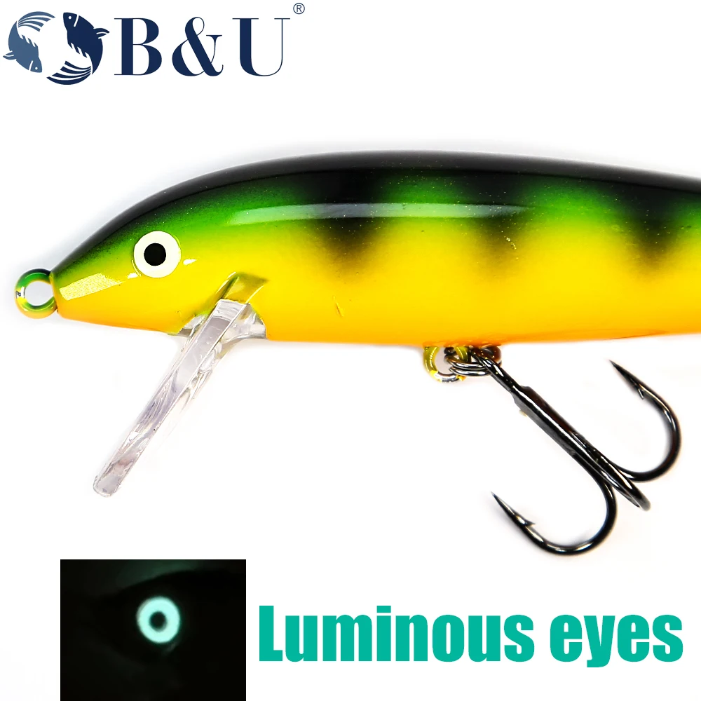 B & U 85mm 13,7g Wobblers de pececillo hundido Señuelos de pesca señuelo de trucha y cebo duro Jerkbait para aparejos de pesca de perca - imagen 4