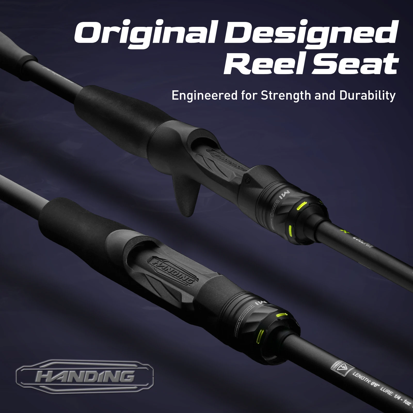 Cañas de pescar de lubina M1 HANDING Fuji O + A, anillos guía, espacios en blanco de fibra de carbono de 24 toneladas, caña de pescar giratoria, cañas de fundición cómodas para todo el día - imagen 4