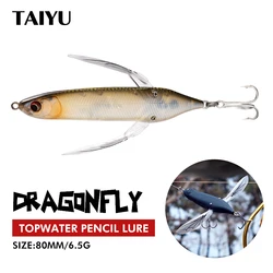 TAIYU libélula flotante ondas de agua sistema de superficie para gatear señuelo 8cm 6,5g cebo para insectos Tractor cebo para gatear cebo de pesca Artifi