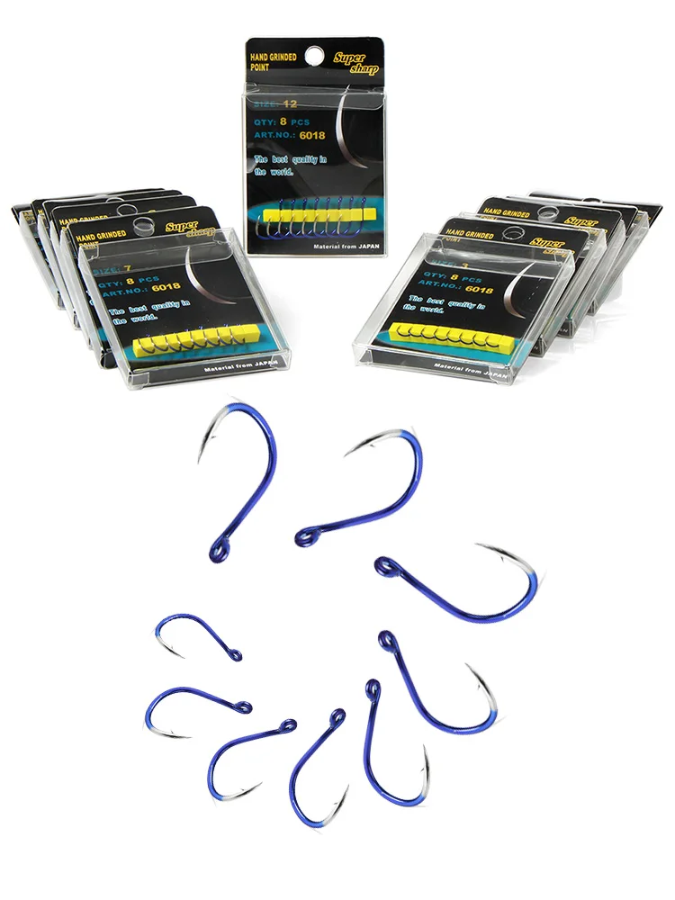 Anzuelos de Pesca japoneses, accesorios para herramientas de Pesca en el mar, cabeza de plantilla circular, Visspullen para Pesca en agua salada, 6018 - imagen 2