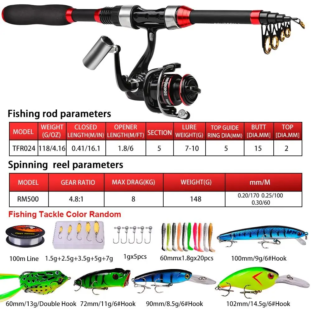 Kit pesca ultraligera telescópica – Señuelos, anzuelos y carrete - imagen 5