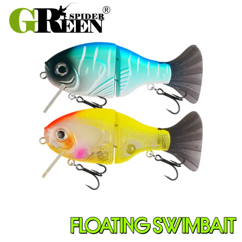 GREENSPIDER-bañador articulado, 120mm, 44,4g, Wobbler, cebo grande flotante para accesorios de pesca, Señuelos de Pesca