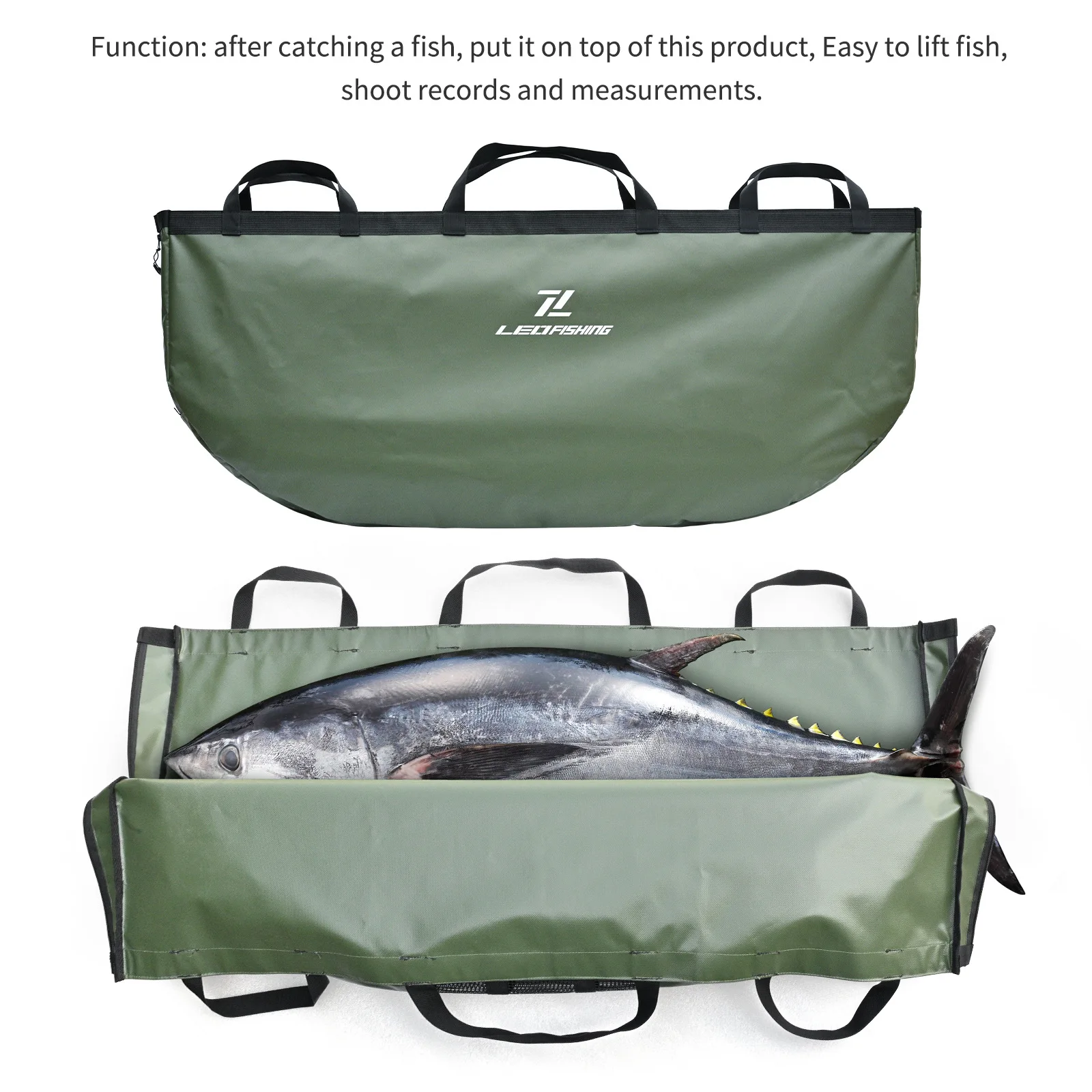 Bolsa de pesaje para peces, resistente al agua, de gran capacidad, resistente al desgaste, bolsa de aterrizaje, accesorios de pesca para protección de peces - imagen 3