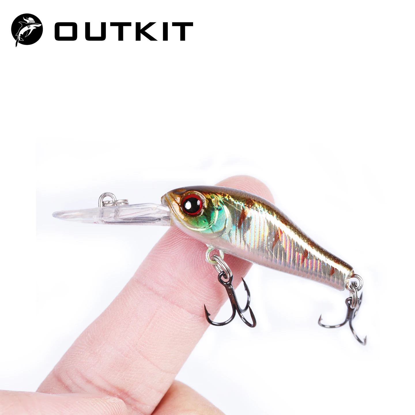 Outkit 2,5g 35mm pececillo hundido señuelo de Pesca de invierno para trucha cebo duro Crankbait Wobblers aparejos de Pesca para lubina perca Pesca