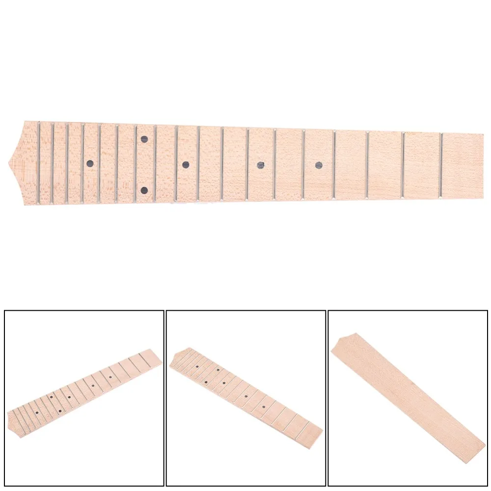 Diapasón ukelele arce puntos negros trastes cromados - imagen 3