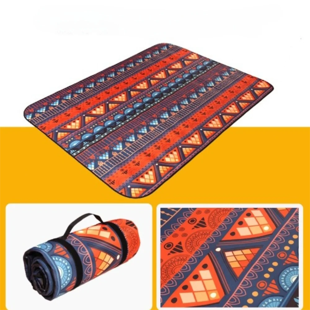 Estera de Picnic con estampado Vintage portátil, estera de Camping resistente al desgaste y a prueba de manchas, estera de césped de playa gruesa plegable para uso en exteriores - imagen 2
