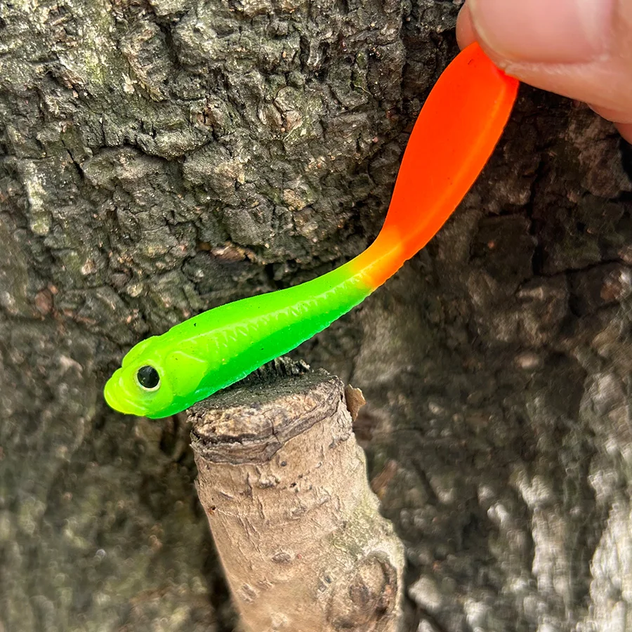 Wobbler-señuelo de pesca de Lucio, cebo Artificial con cabeza de plantilla de cola, gusanos de goma suave, carpa, tiro directo, Swimbait, aparejos de pesca de 5 piezas - imagen 2