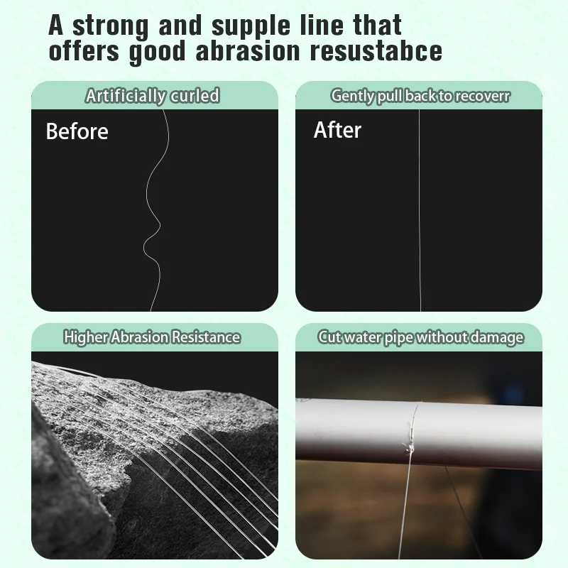 ZUKIBO-sedal de pesca de nailon superfuerte, hilo de monofilamento recubierto de fluorocarbono, Invisible, 200M, Japón - imagen 4