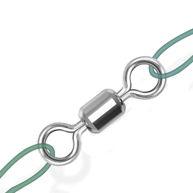 Todo el acero inoxidable 100 unids/lote Pesca giratorios rodamiento de bolas anillos sólidos giratorios para accesorios de Pesca de carpa Pesca - imagen 4