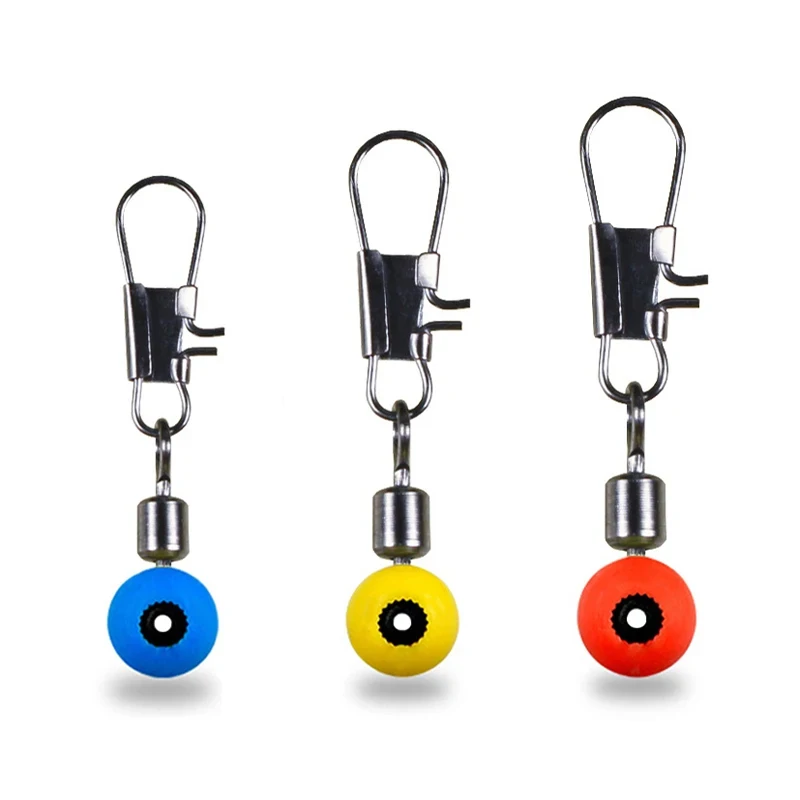100 unids/lote pesca flotante frijoles espaciales girar conectores Bobber pesca en el mar aparejos de agua salada equipo giratorio señuelo de Metal