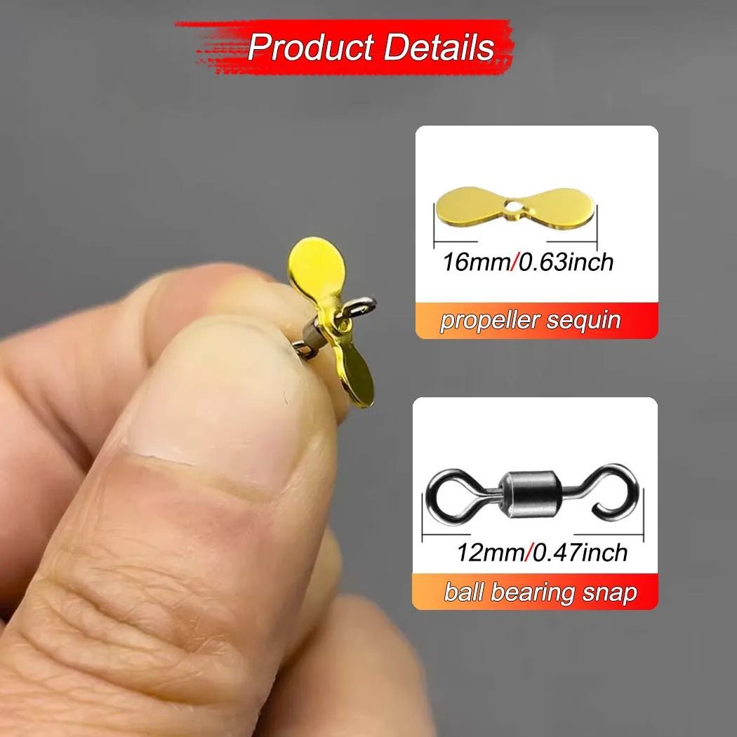 Señuelo Spinner hélice lentejuelas para pesca de vinilo - imagen 3